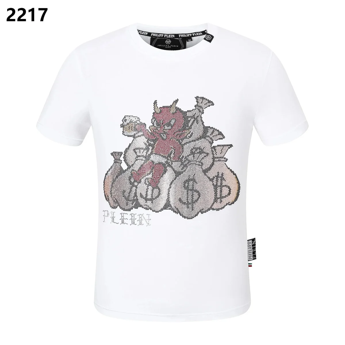 Philipp Plein Philipp Plein Money Bags White T-Shirt White - 1
