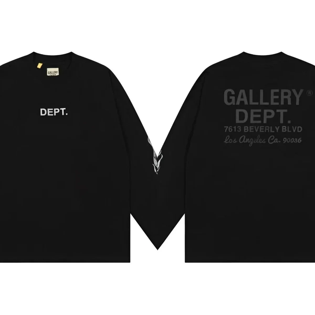 Gallery Dept. Gallery Dept. DEPT. Black Long Sleeve T-Shirt Black - 1