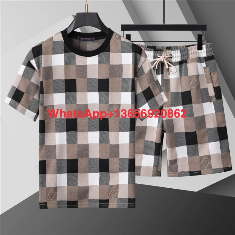 Other Plaid Co-ord Set: T-Shirt & Shorts Multicolor - 1