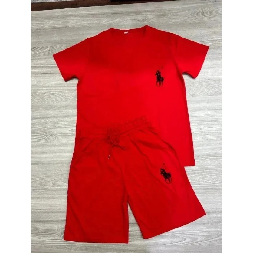 Polo Ralph Lauren Polo Ralph Lauren Red Big Pony Shorts Set Red - 1