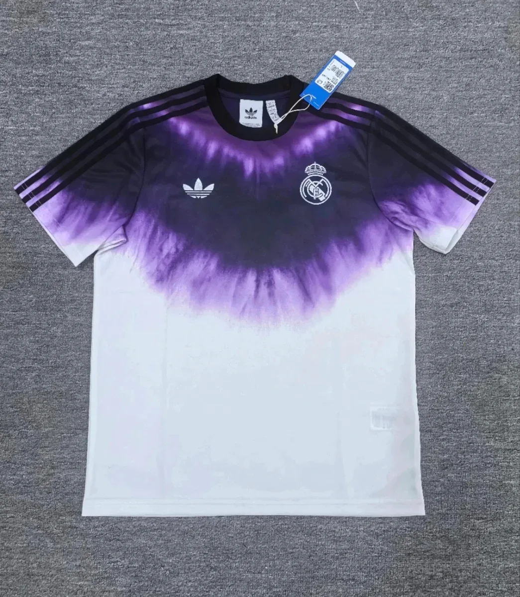 Real Madrid Adidas Real Madrid Tie-Dye T-Shirt White/Purple Purple - 1