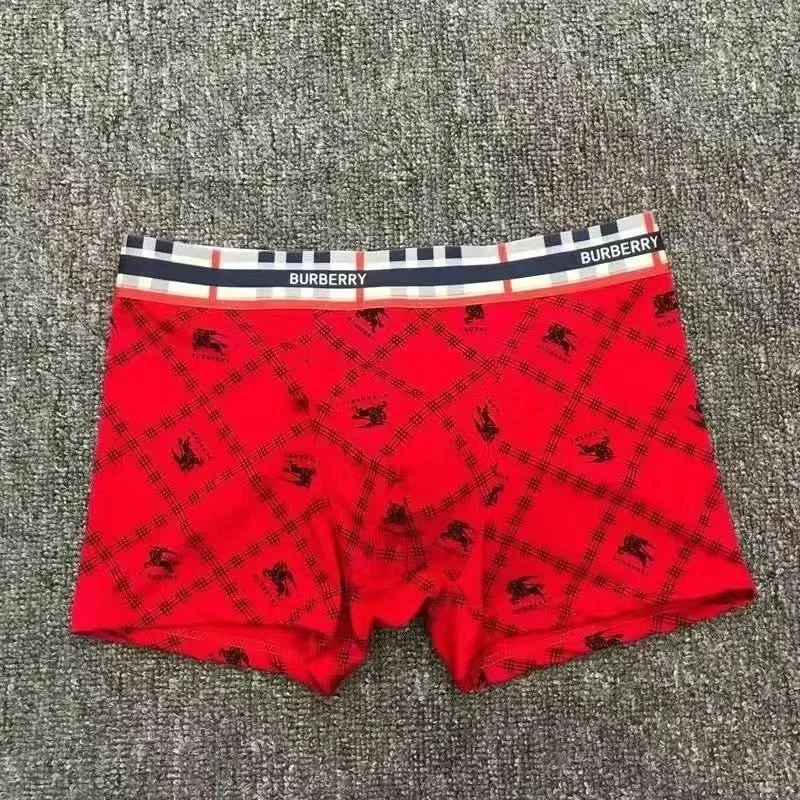 Burberry Burberry Red Horse Check Boxer Briefs Red - 1
