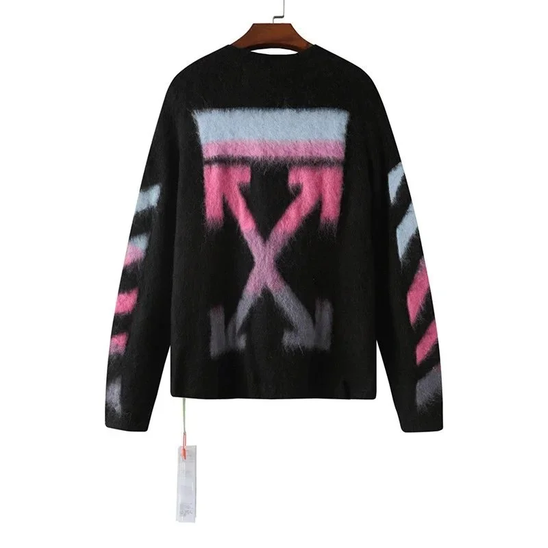 Off-White Off-White Out Of Office Black & Pink Knit Sweater Black - 1