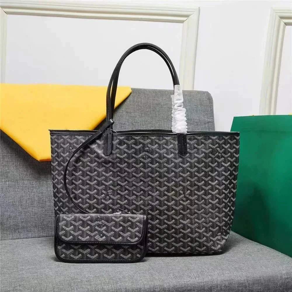 Goyard Goyard Saint Louis Black Tote Bag with Coin Purse Black - 1