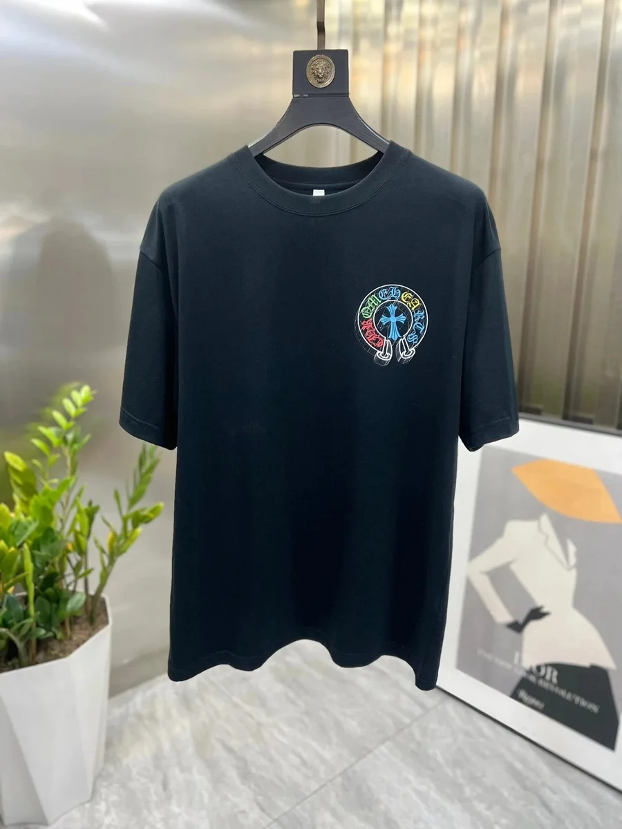 Chrome Hearts Chrome Hearts Cross Embroidered Black T-Shirt Black - 1