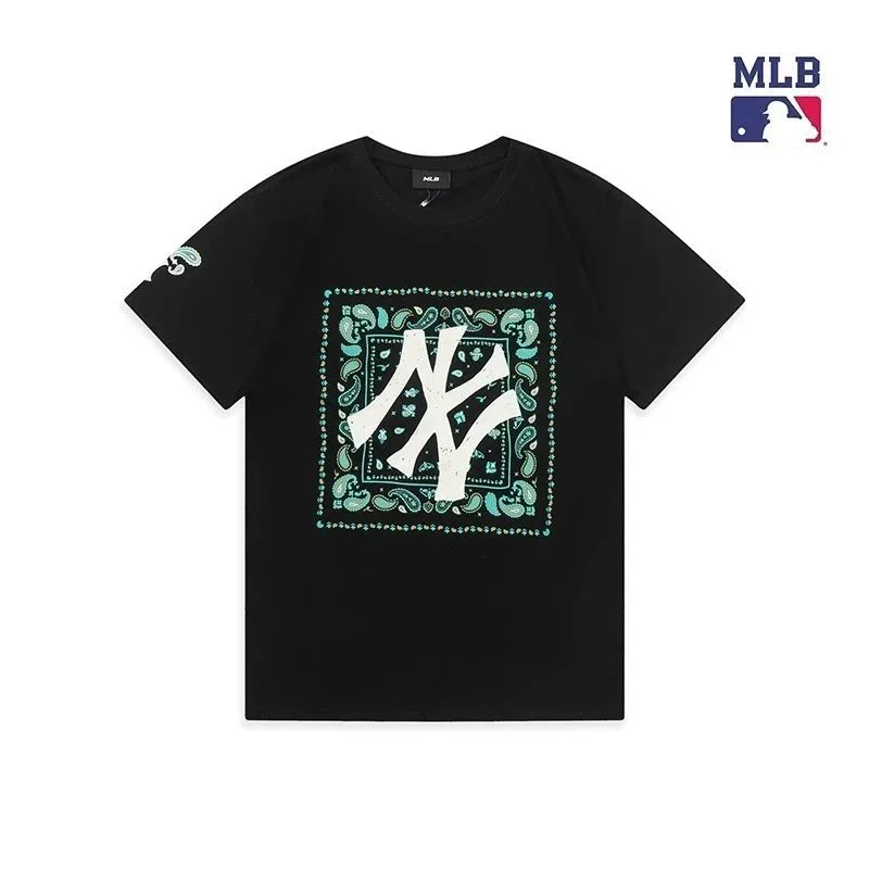 MLB MLB NY Yankees Black T-Shirt with Paisley Print Black - 1