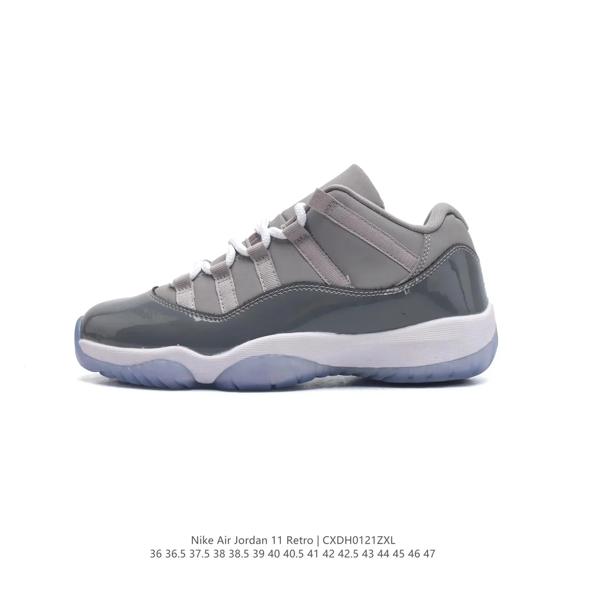 Jordan Nike Air Jordan 11 Retro Grey/White Sneakers Grey - 1