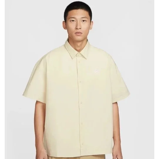 Nike Nike Oversized Button-Up Shirt Beige Beige - 1