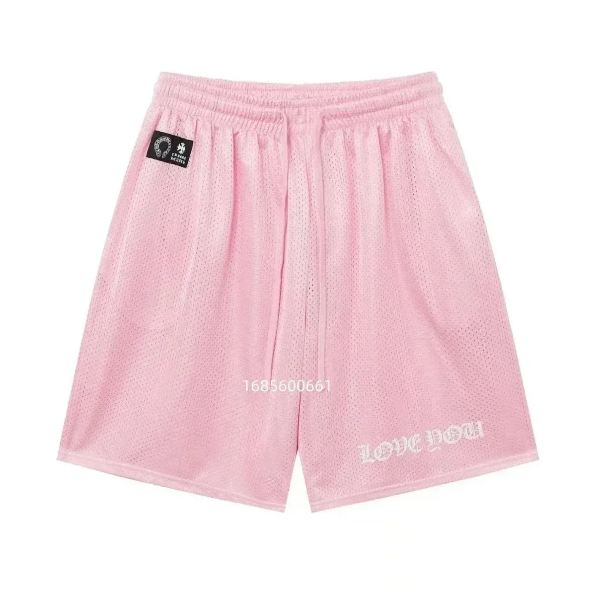 Chrome Hearts Chrome Hearts Pink Mesh Shorts 'Love You' Print Pink - 1