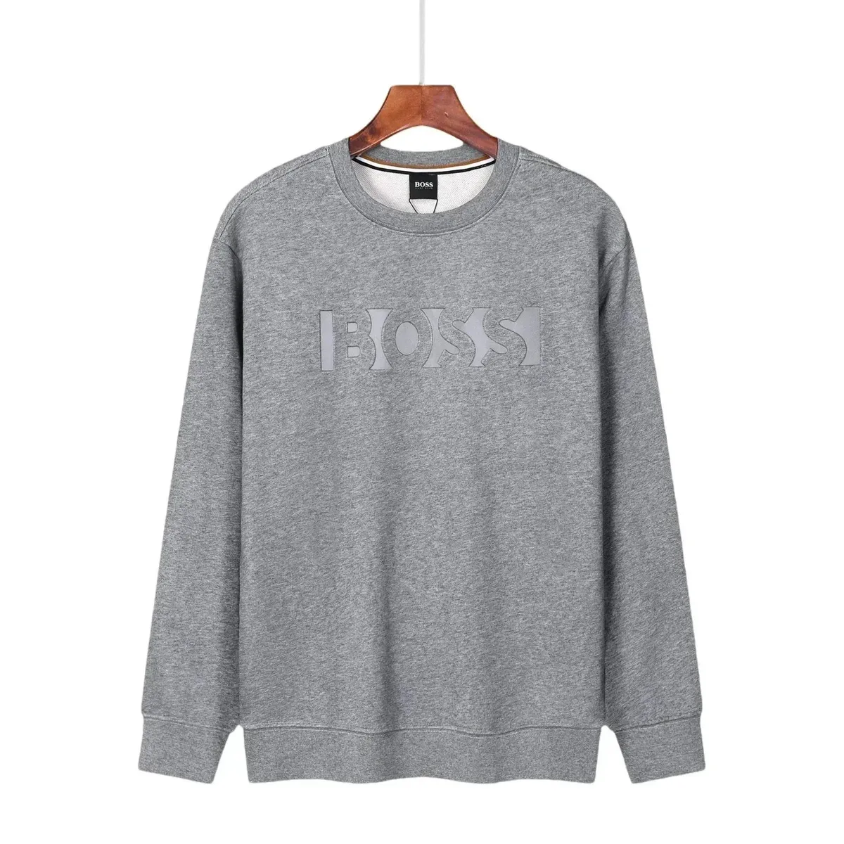 Hugo Boss Hugo Boss Grey Logo Embroidered Sweatshirt Grey - 1