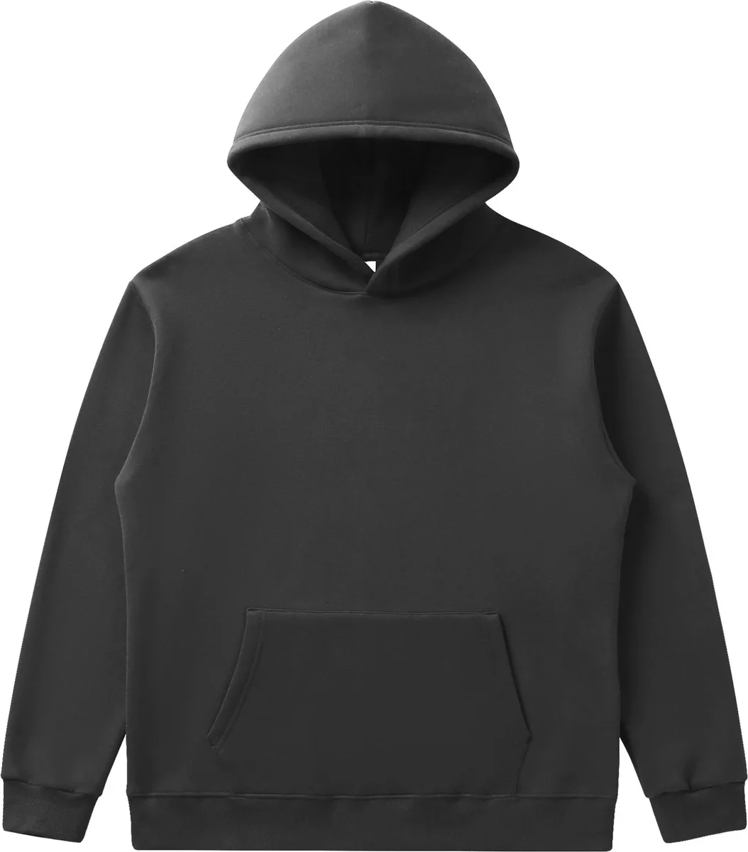Other Black Cotton Hoodie with Front Pocket Black - 1