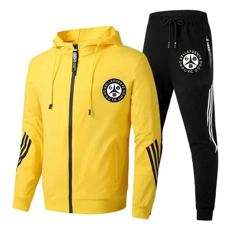 Other Unisex Yellow and Black Tracksuit Set with Club Logo Yellow - 1