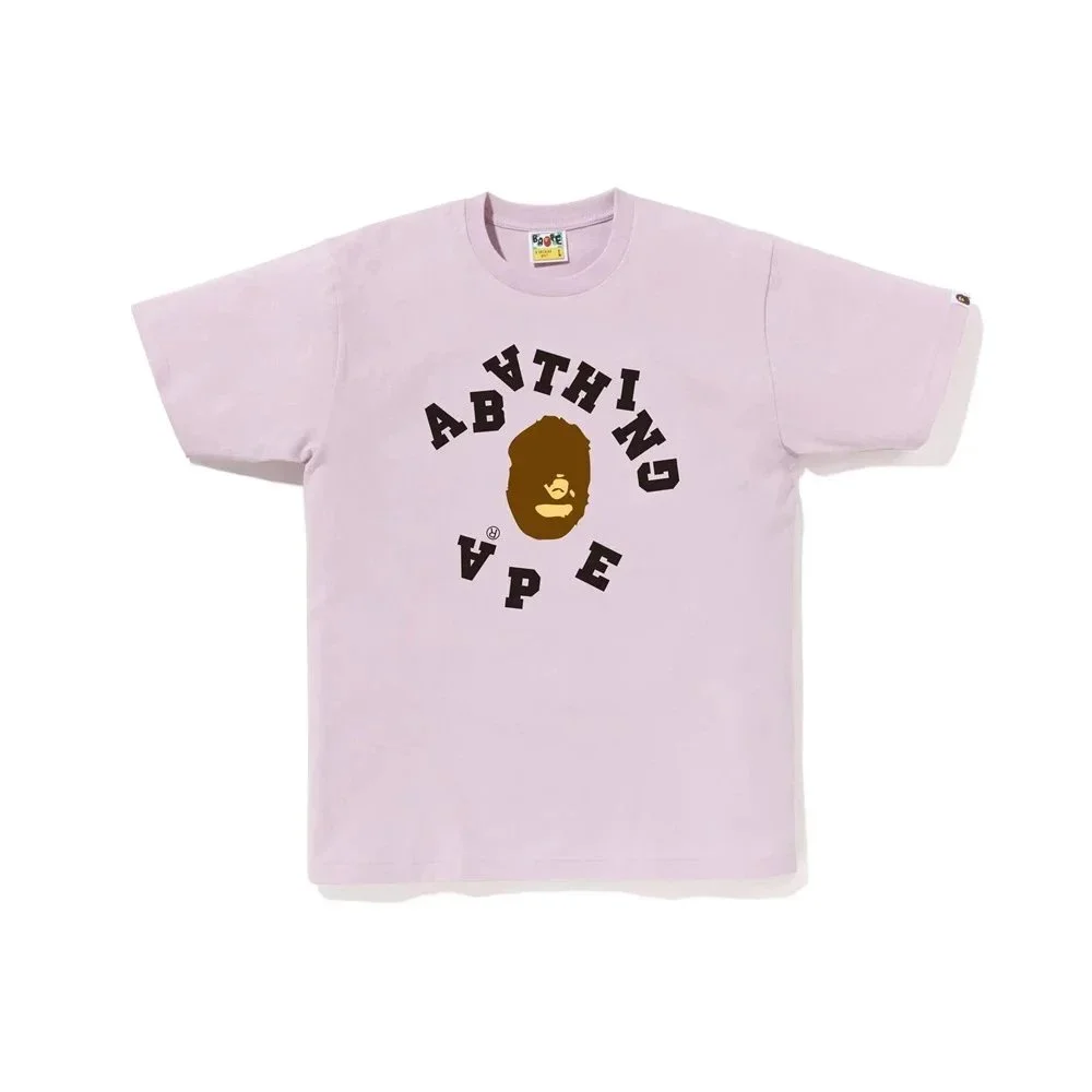 A Bathing Ape A Bathing Ape College Logo T-Shirt Light Pink Pink - 1