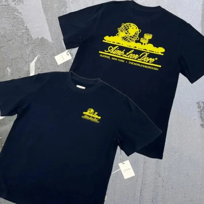 Aimé Leon Dore Aimé Leon Dore Queens Globe T-Shirt Black Black - 1