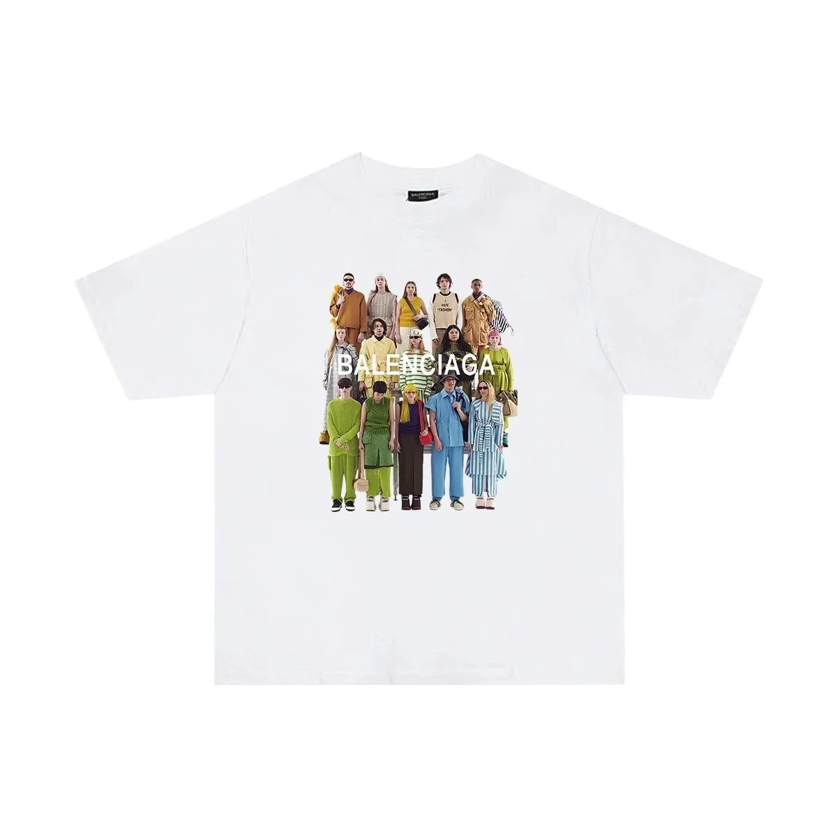 Balenciaga Balenciaga White Group Print T-Shirt White - 1