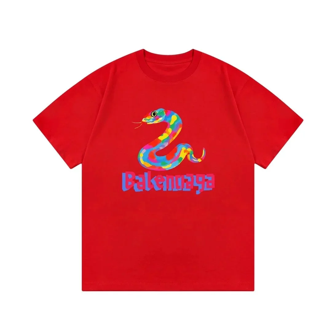 Balenciaga Balenciaga Rainbow Snake T-Shirt Red Red - 1