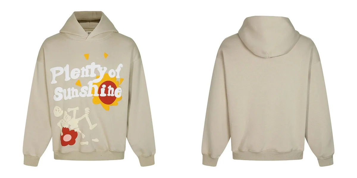 Other Unisex Plenty of Sunshine Hoodie Beige Beige - 1