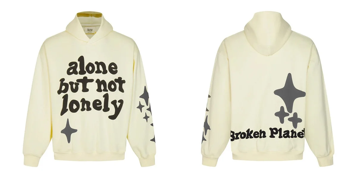 Broken Planet Broken Planet Alone But Not Lonely Hoodie Cream Cream - 1