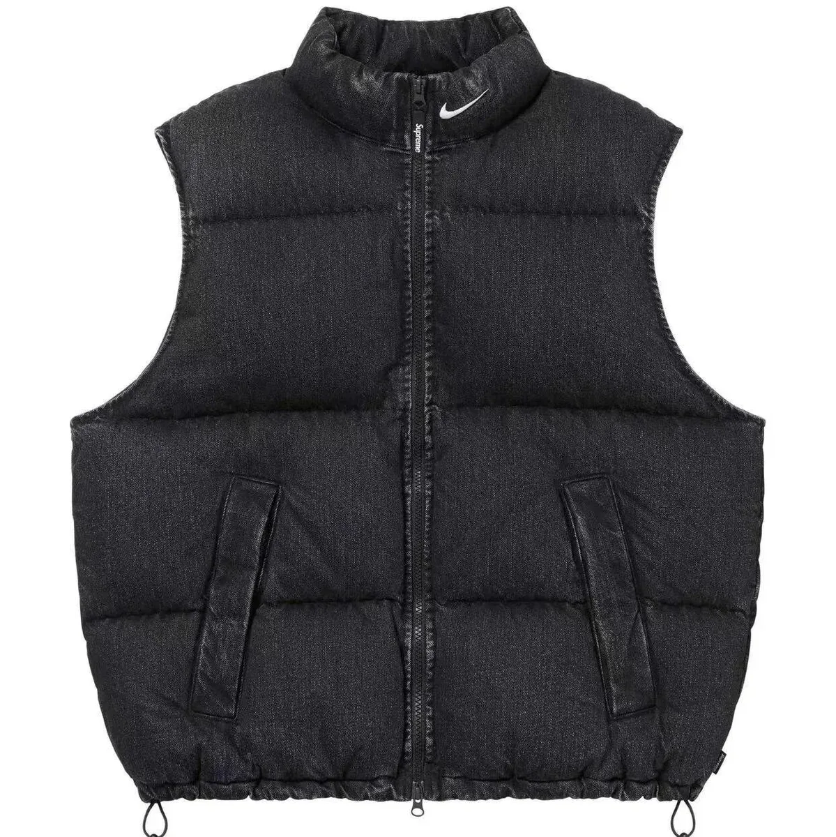 Nike Nike Air Force 1 Denim Puffer Vest Black Black - 1