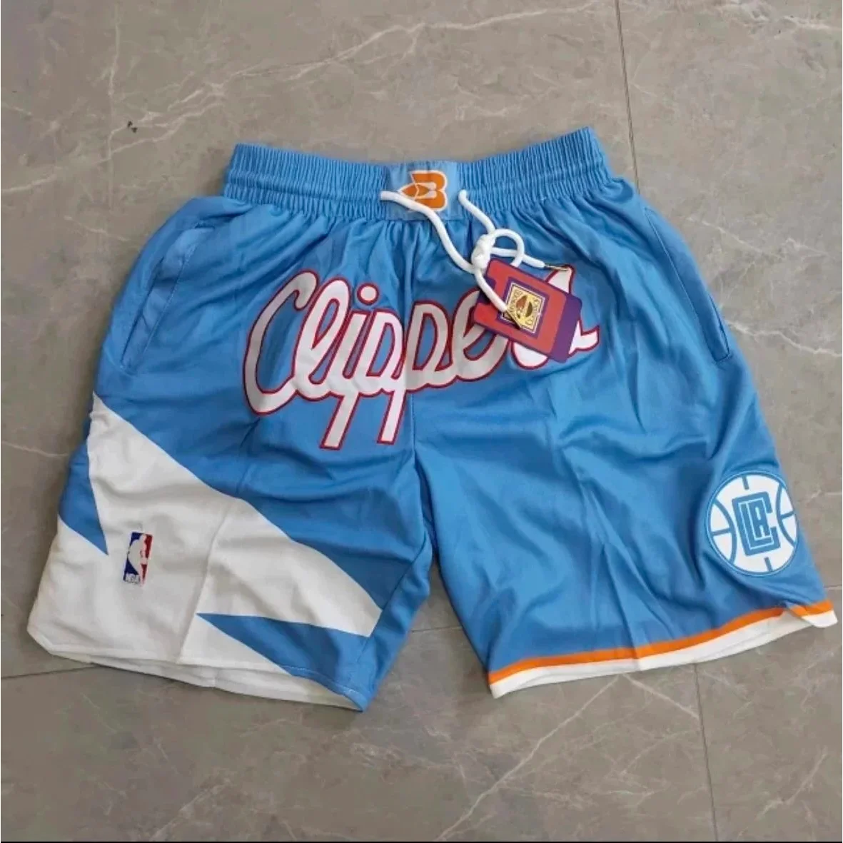 Mitchell & Ness Blue Clippers Basketball Shorts Blue - 1