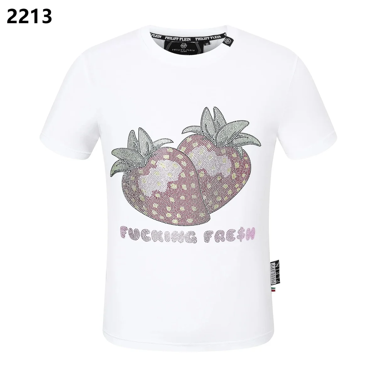Philipp Plein Philipp Plein Strawberry Print T-Shirt White White - 1