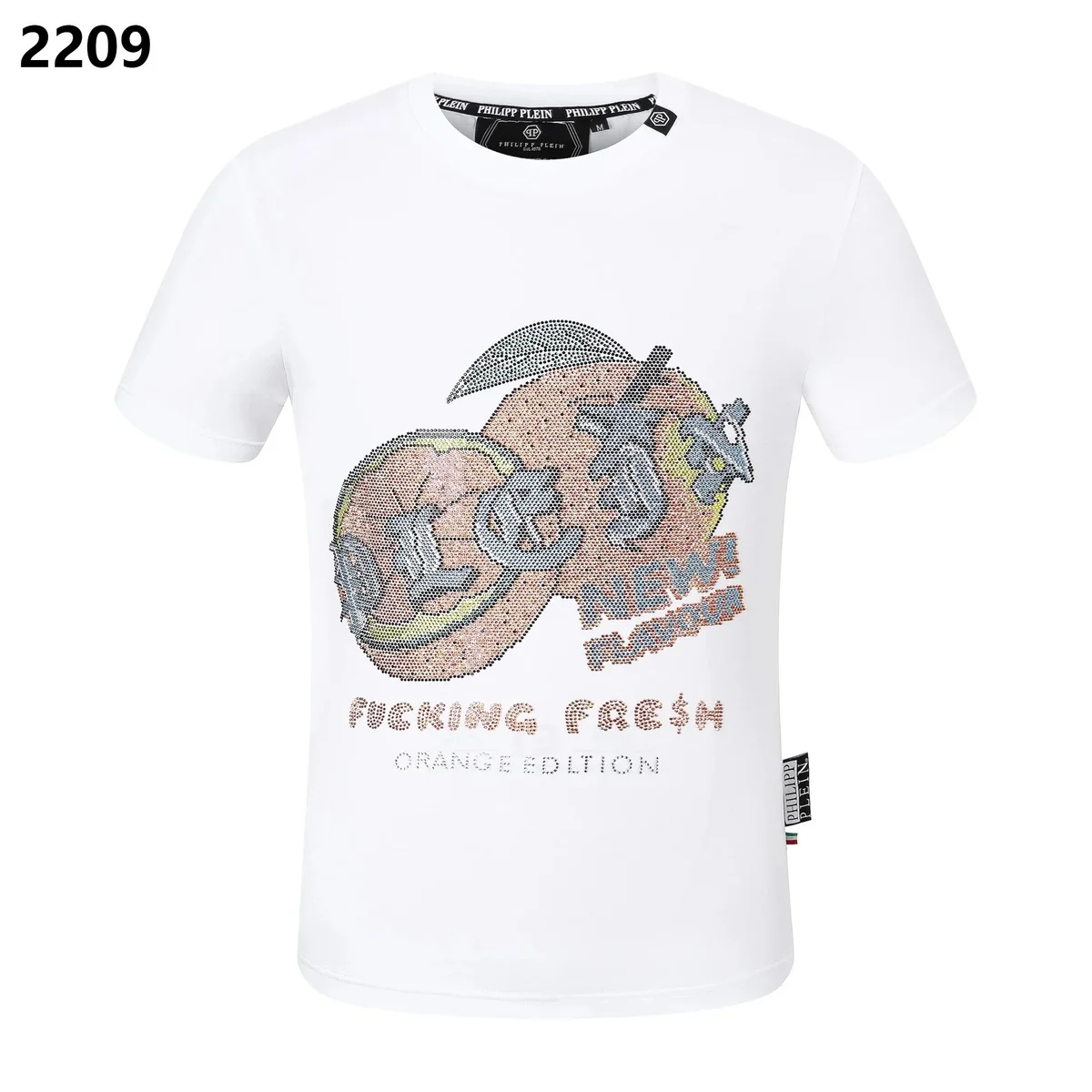 Philipp Plein Philipp Plein F*cking Fresh Orange Edition White T-Shirt White - 1