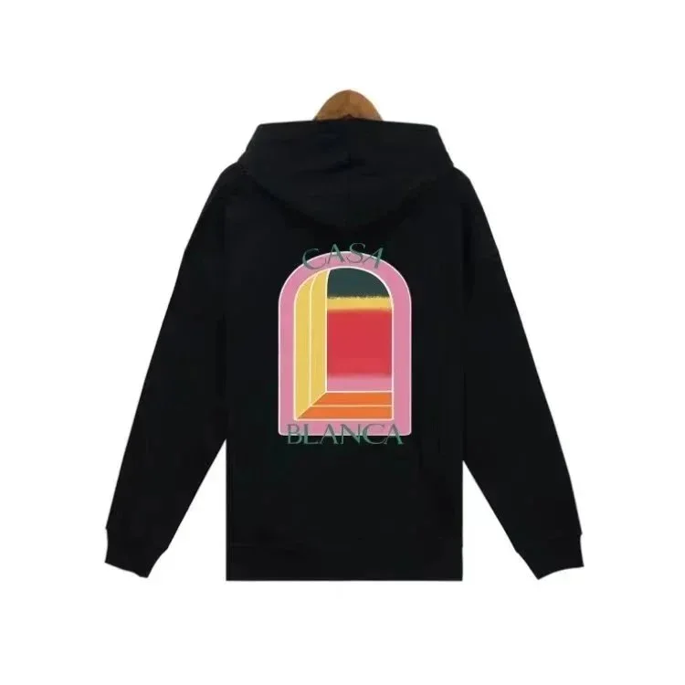 Casablanca Black Casa Blanca Hoodie with Colorful Arch Print Black - 1