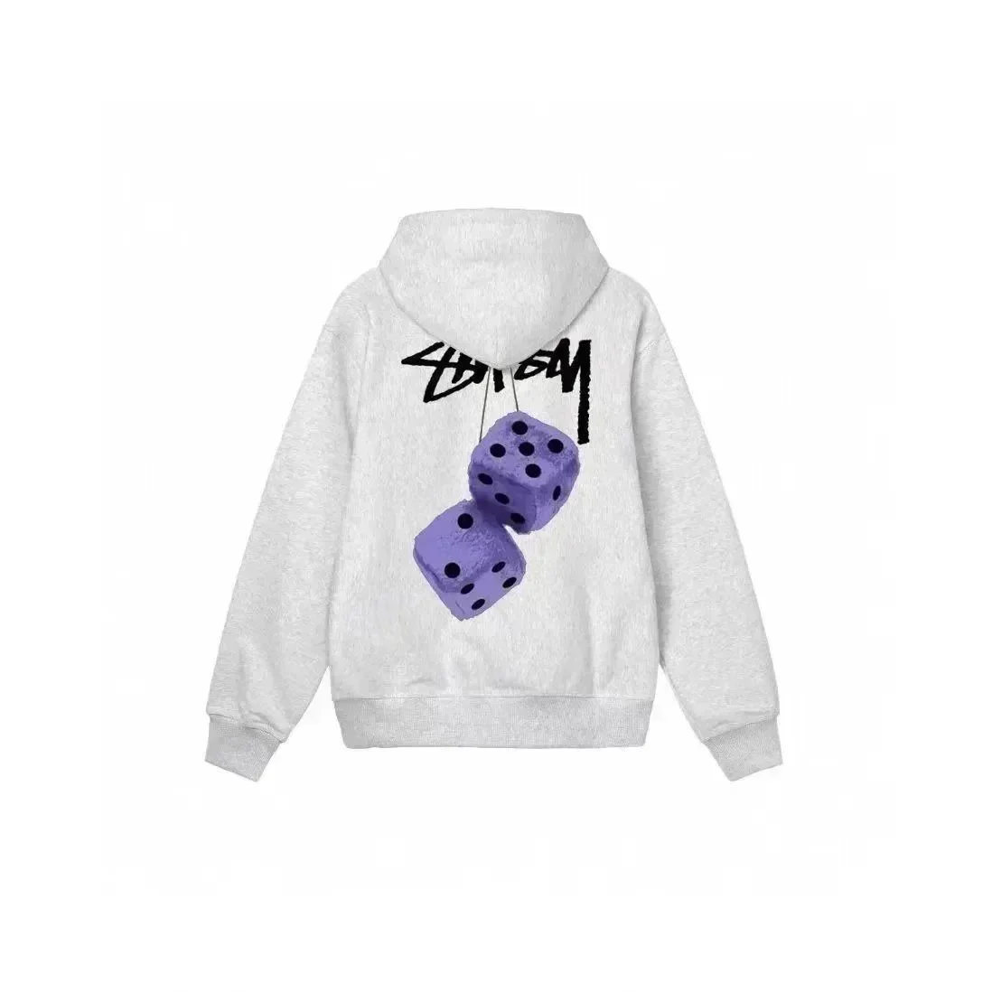 Stussy Stussy Basic Logo Dice Hoodie Grey Grey - 1