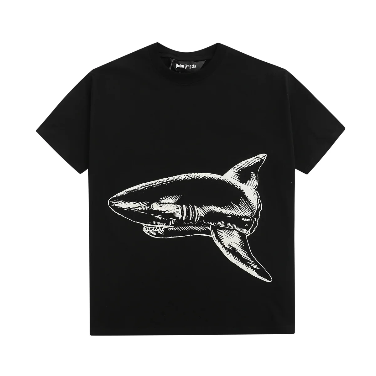 Palm Angels Palm Angels Bear Shark T-Shirt Black Black - 1