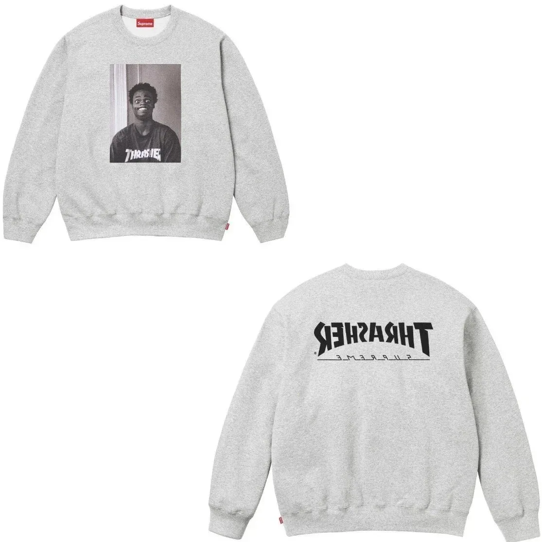 Supreme Supreme Thrasher Crewneck Sweatshirt Grey Grey - 1