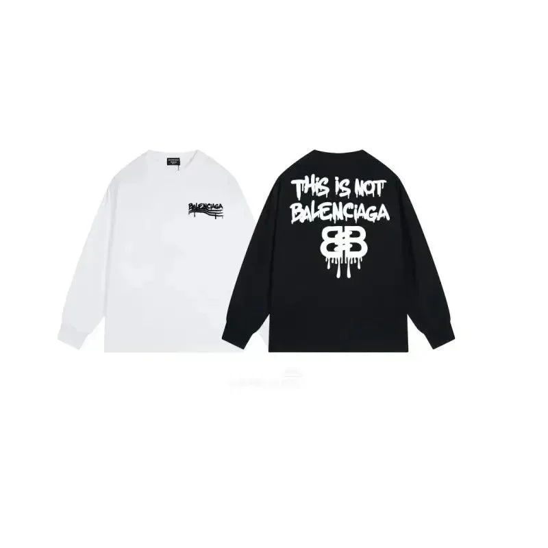 Balenciaga Balenciaga This Is Not Long Sleeve T-Shirt Black/White Black - 1