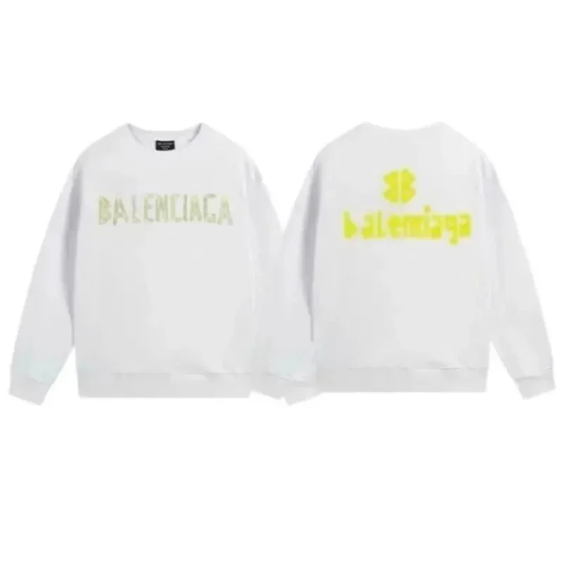 Balenciaga Balenciaga White Logo Crewneck Sweatshirt White - 1