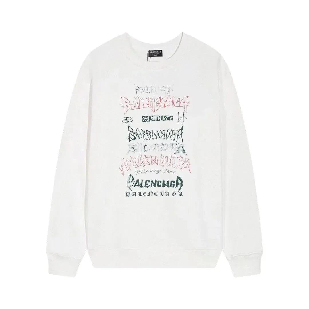 Balenciaga Balenciaga White Graphic Print Sweatshirt White - 1
