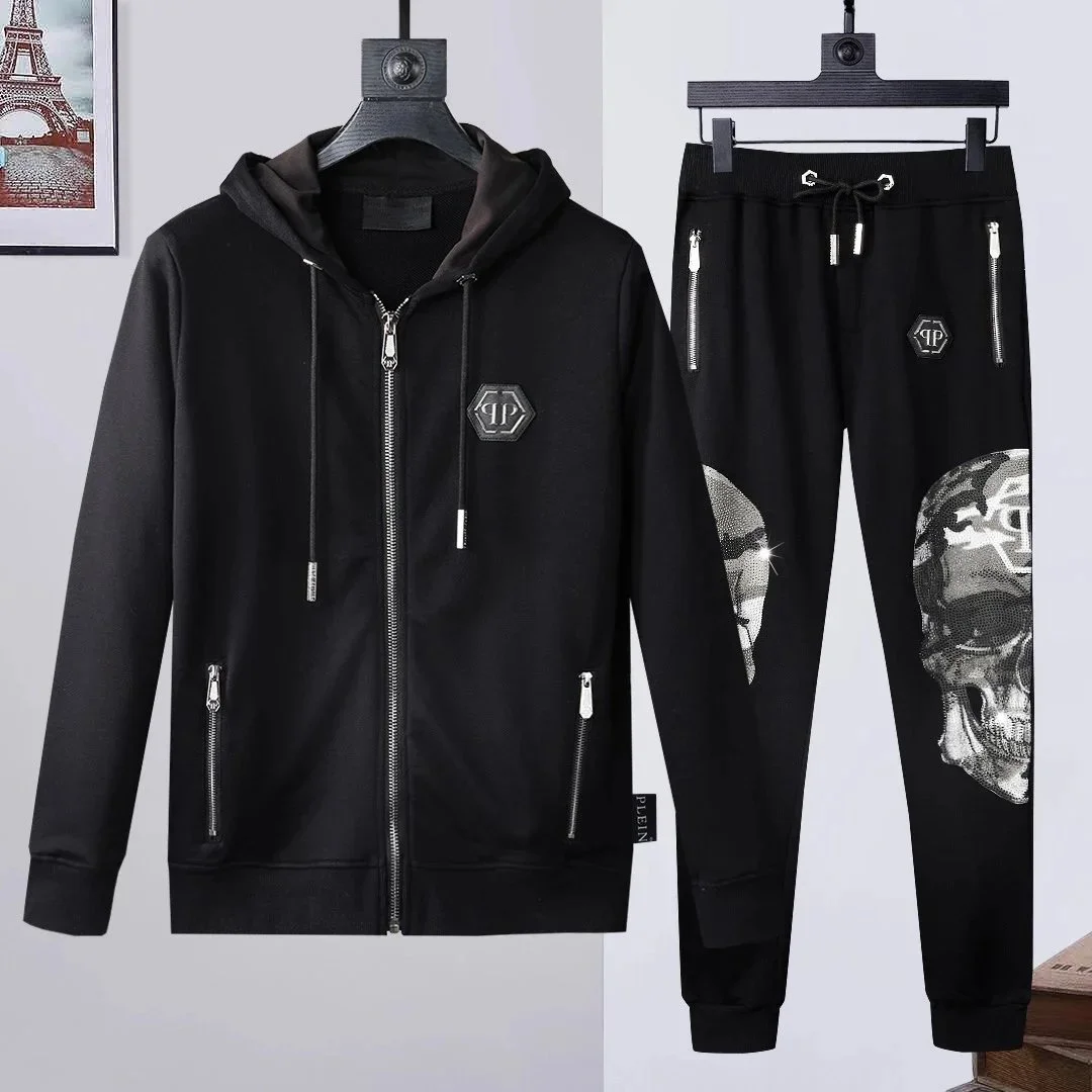 Philipp Plein Philipp Plein Skull Print Tracksuit Set Black Black - 1