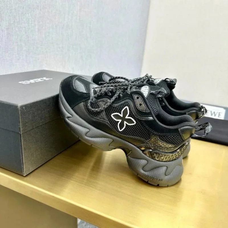 Other Unisex Black Butterfly Sneakers Black - 1