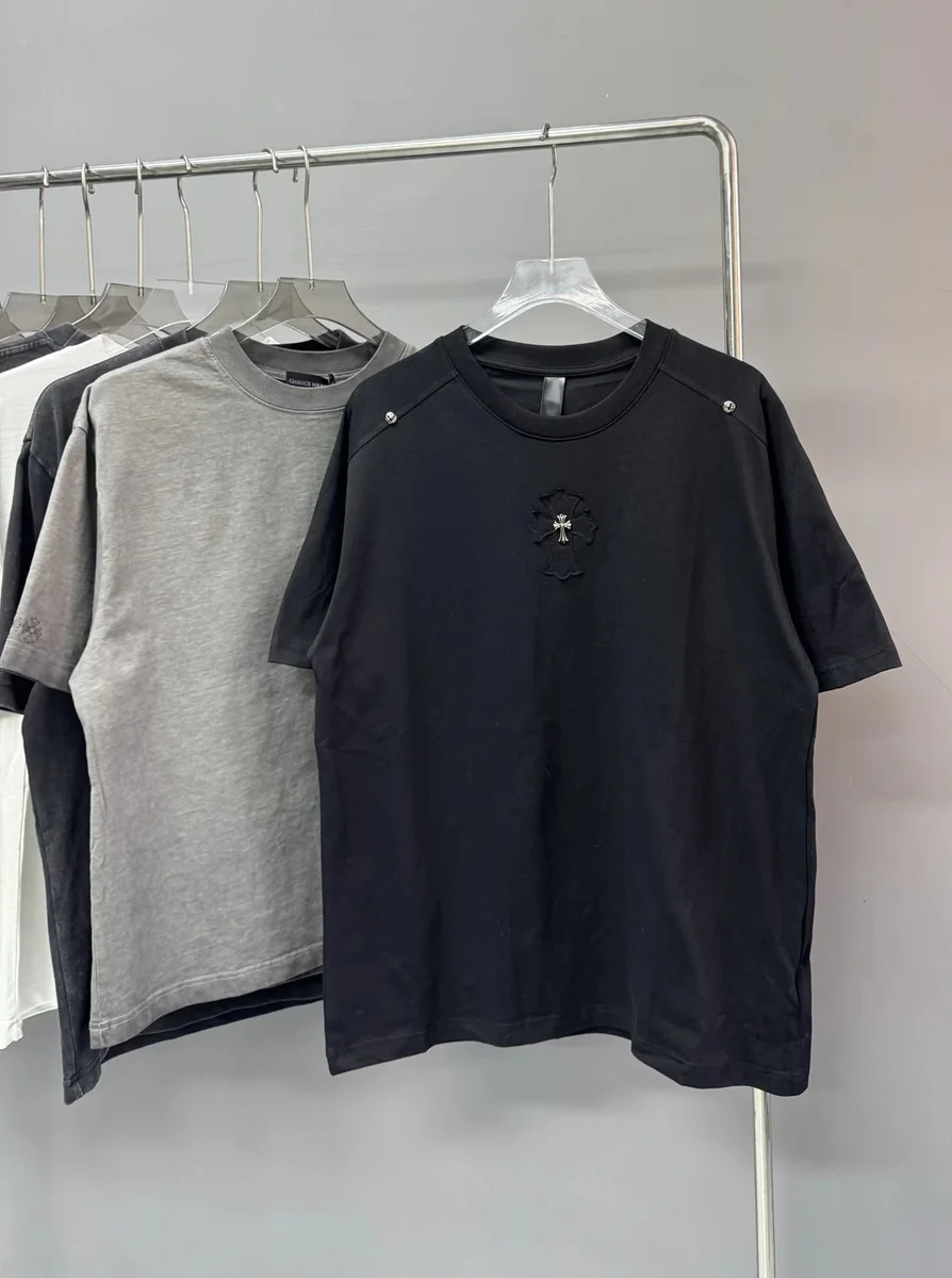 Chrome Hearts Chrome Hearts Cross Embroidered T-Shirt Black Black - 1