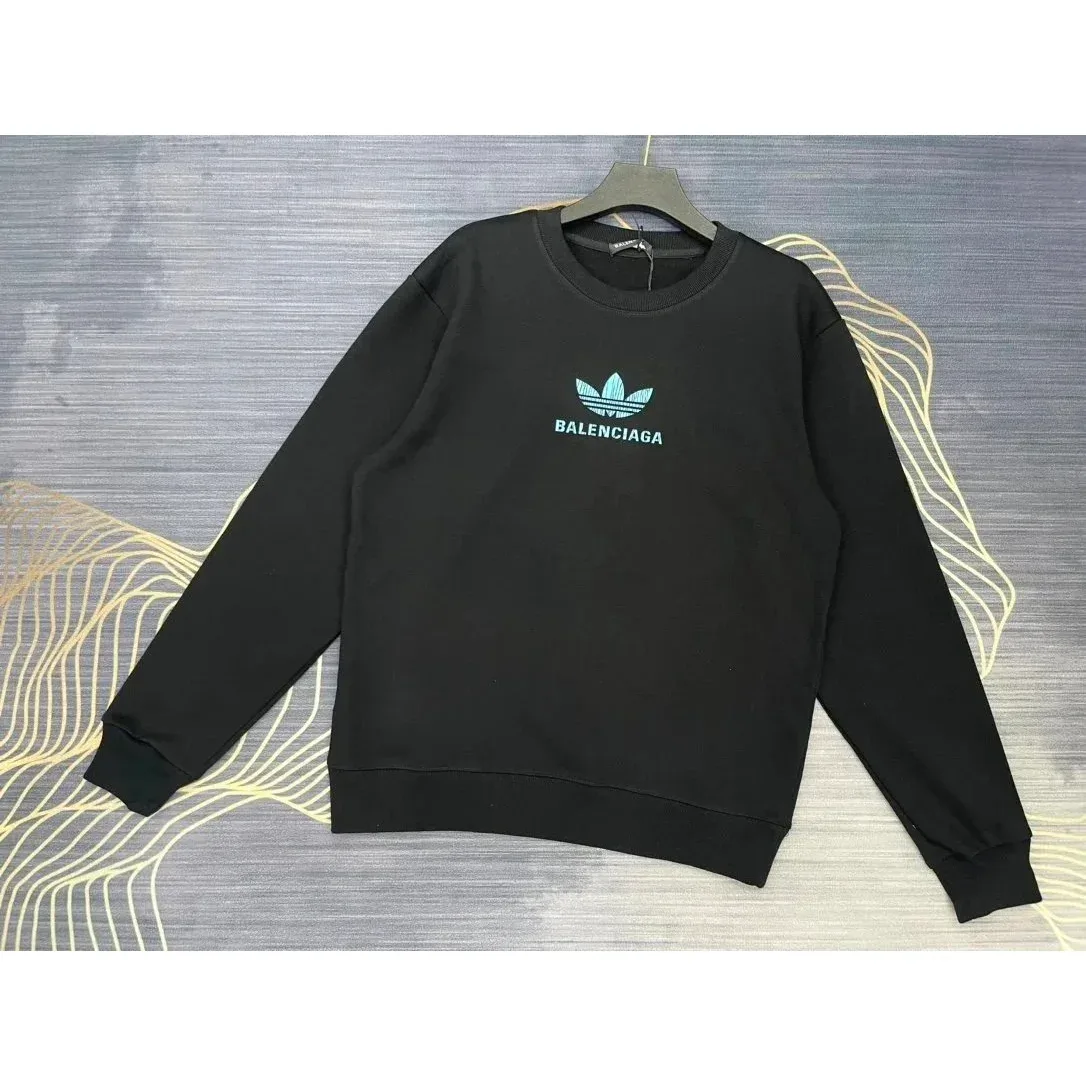 Balenciaga Balenciaga Black Logo Sweatshirt Black - 1