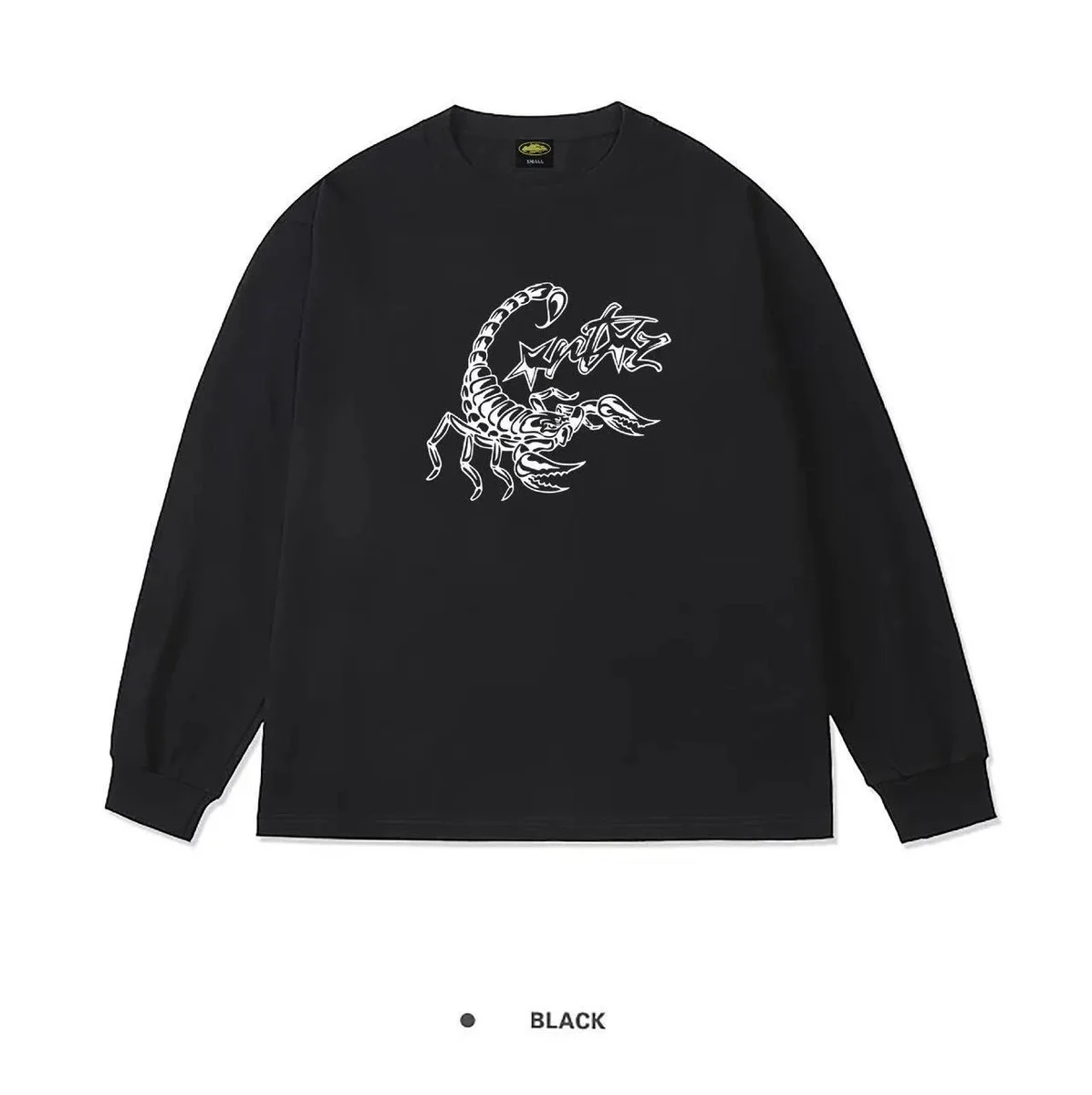 Other Black Long-Sleeve Scorpion Graphic Tee Black - 1