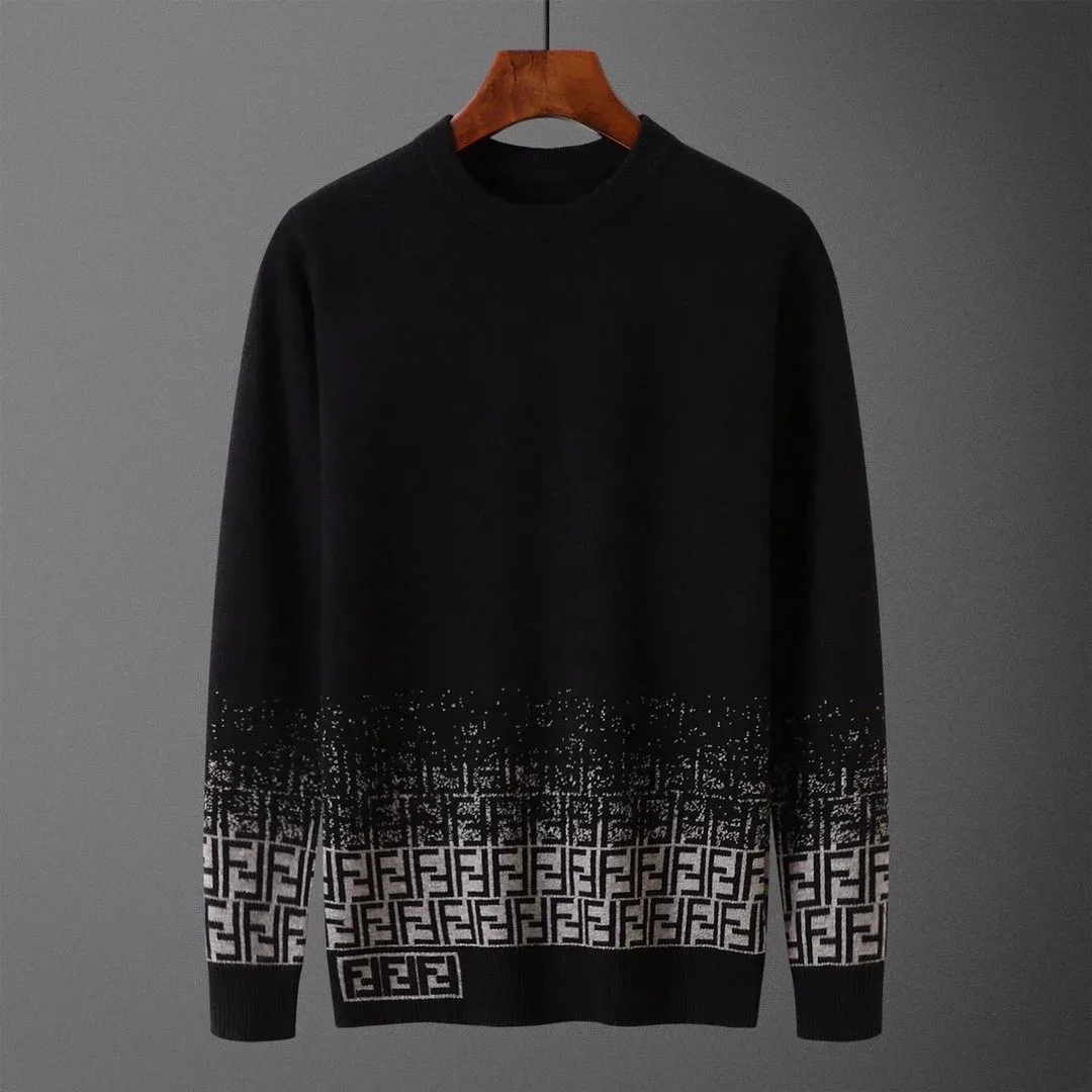 Fendi Fendi FF Logo Knit Sweater Black Black - 1