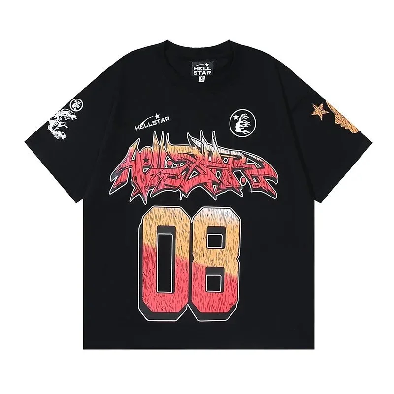 Hellstar Hellstar Studios '08' Graffiti T-Shirt Black Black - 1