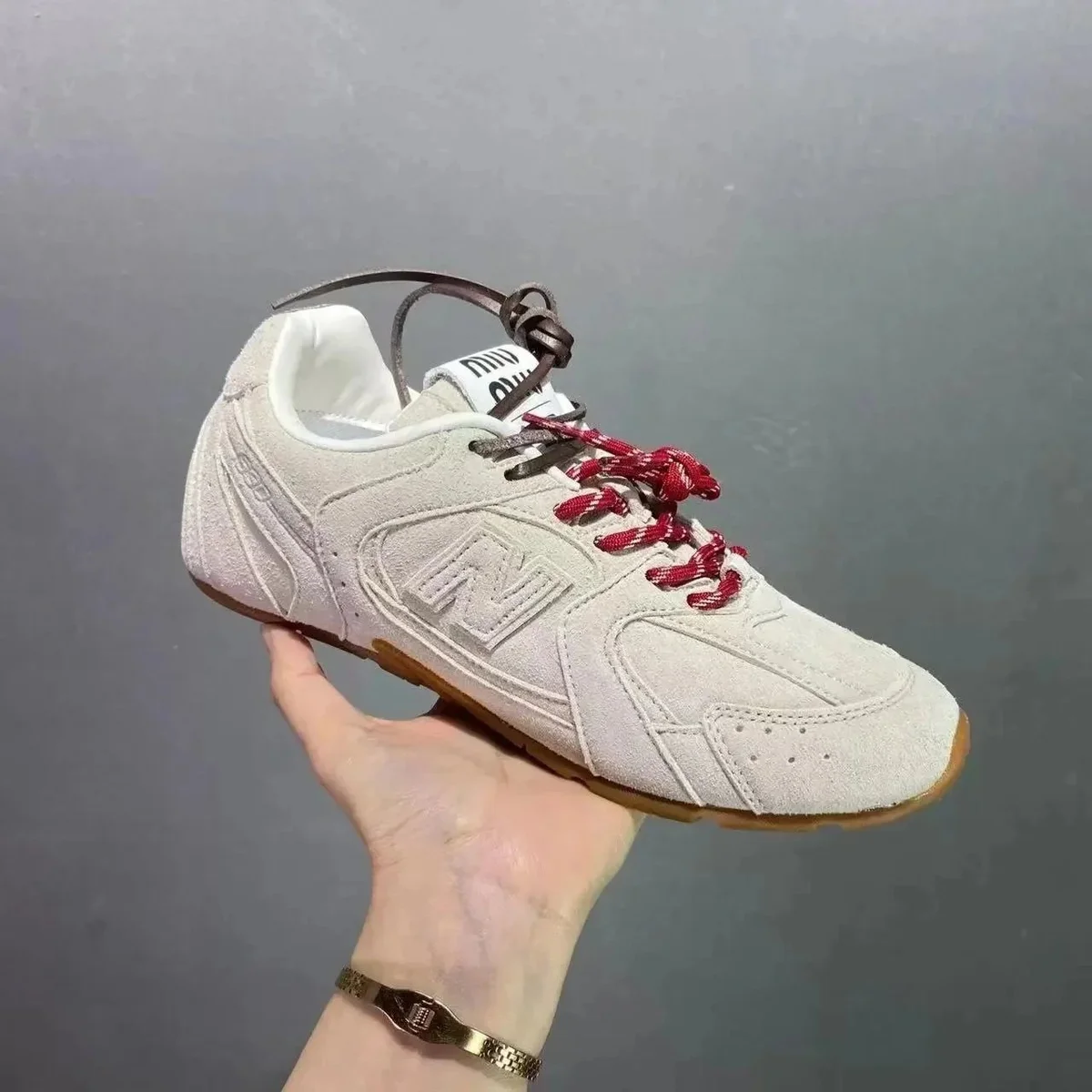 New Balance New Balance 574 Cream Red Sneakers Cream - 1
