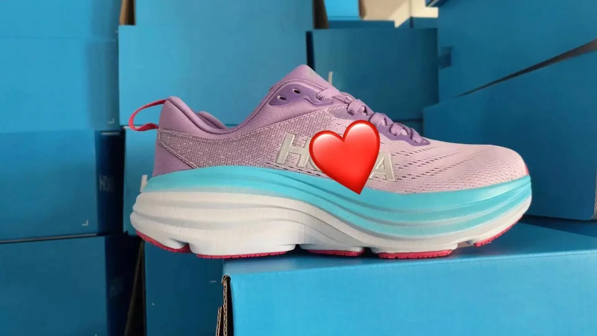 Hoka Hoka Clifton Women's Running Sneaker Lilac/Blue Purple - 1