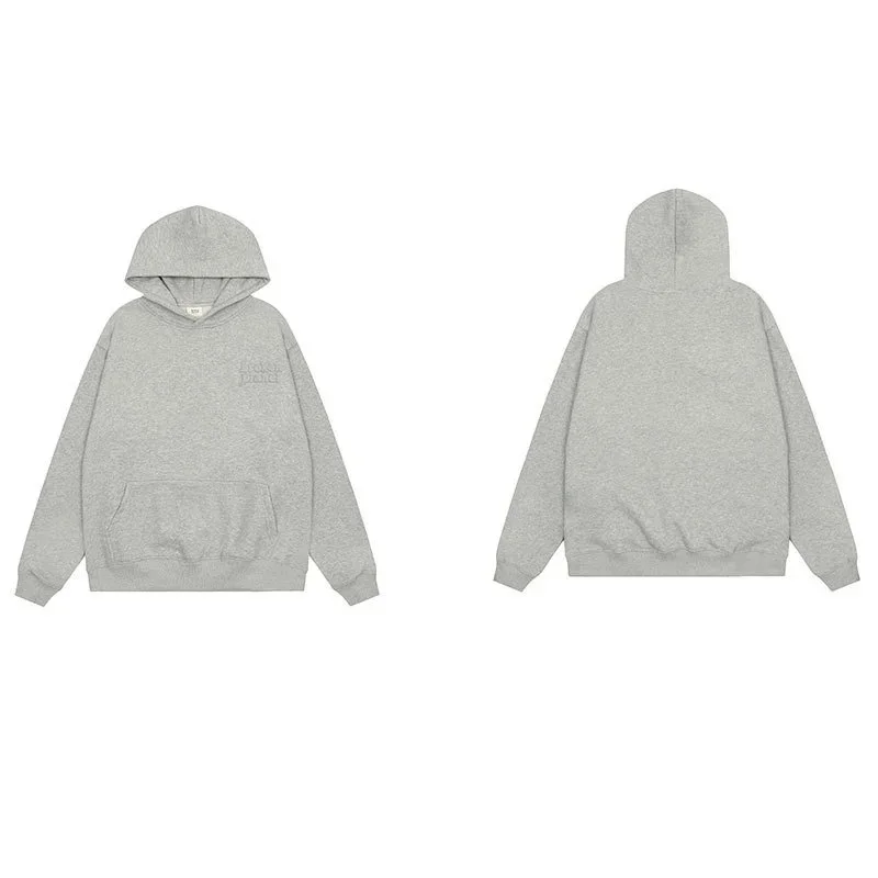 Fear of God Unisex Grey Hoodie with Embroidered Logo Grey - 1