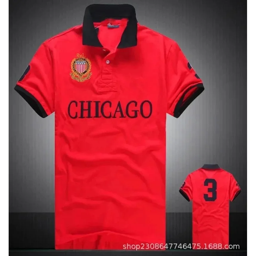 Polo Ralph Lauren Red 'Chicago' Polo Shirt with Crest Logo Red - 1