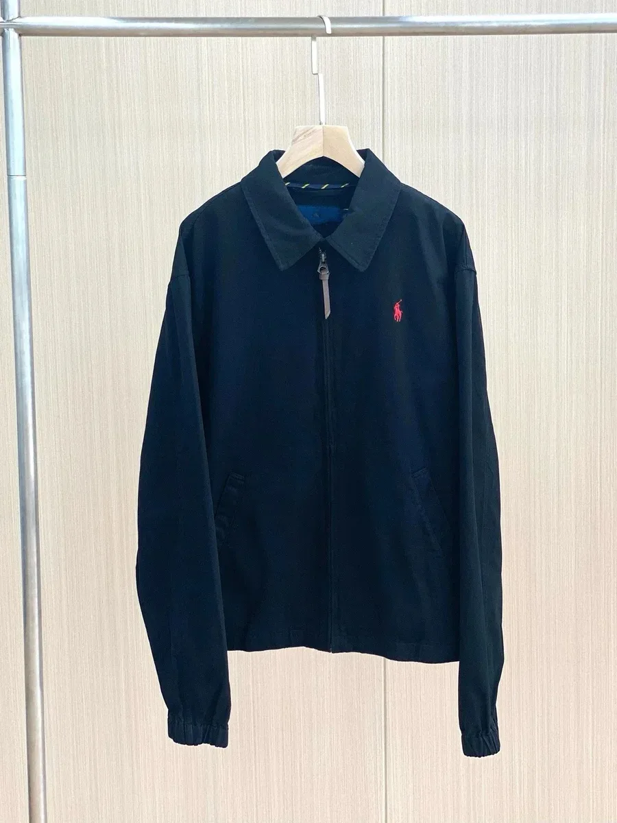 Polo Ralph Lauren Polo Ralph Lauren Black Zip-Up Jacket with Red Pony Logo Navy - 1