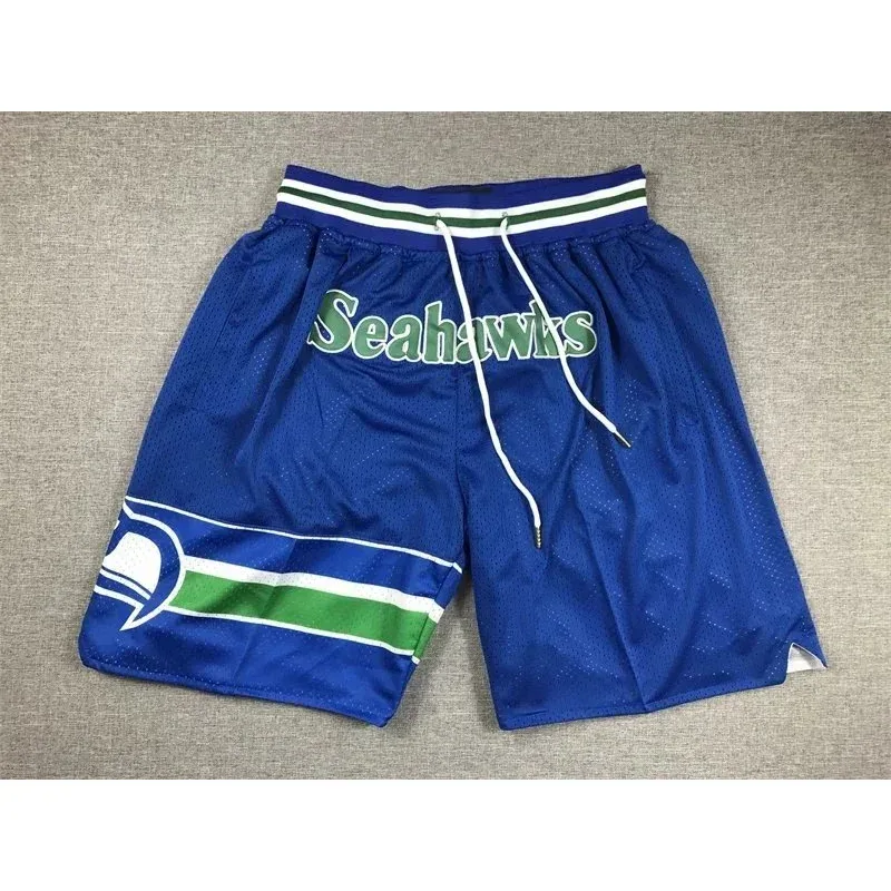 Other Seahawks Basketball Shorts Blue Solid Men Blue - 1