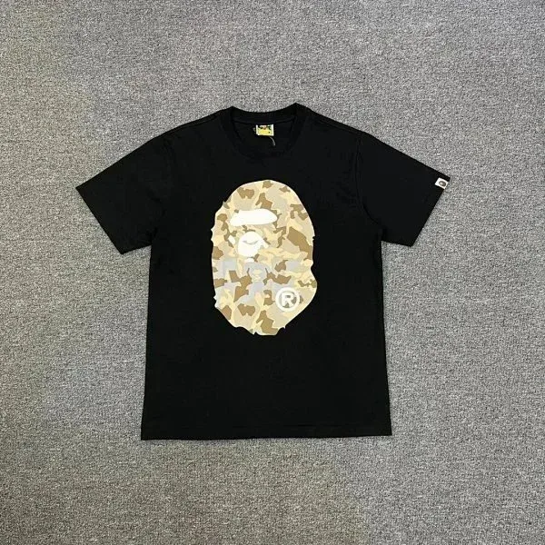 A Bathing Ape A Bathing Ape BAPE STA Camo Head Black T-Shirt Black - 1