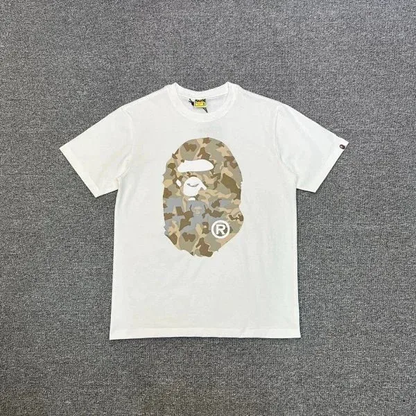 A Bathing Ape A Bathing Ape BAPE STA Camo Head White T-Shirt White - 1