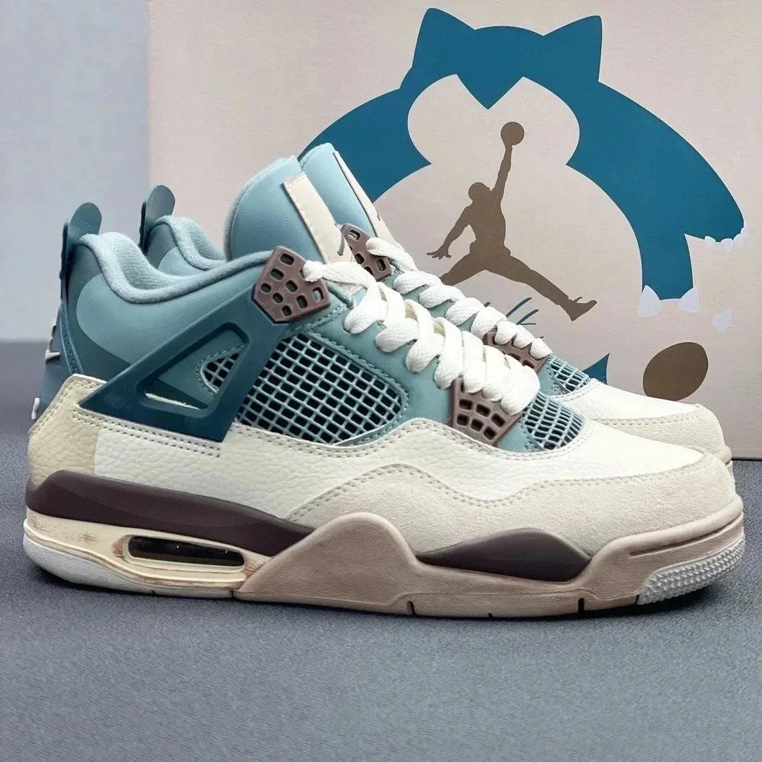 Jordan Nike Air Jordan 4 'Snorlax' Sneakers Blue - 1