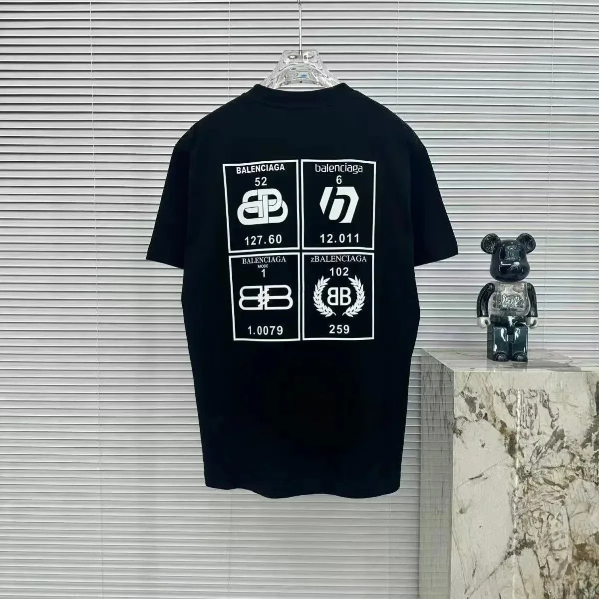 Balenciaga Balenciaga Black Logo T-Shirt Black - 1